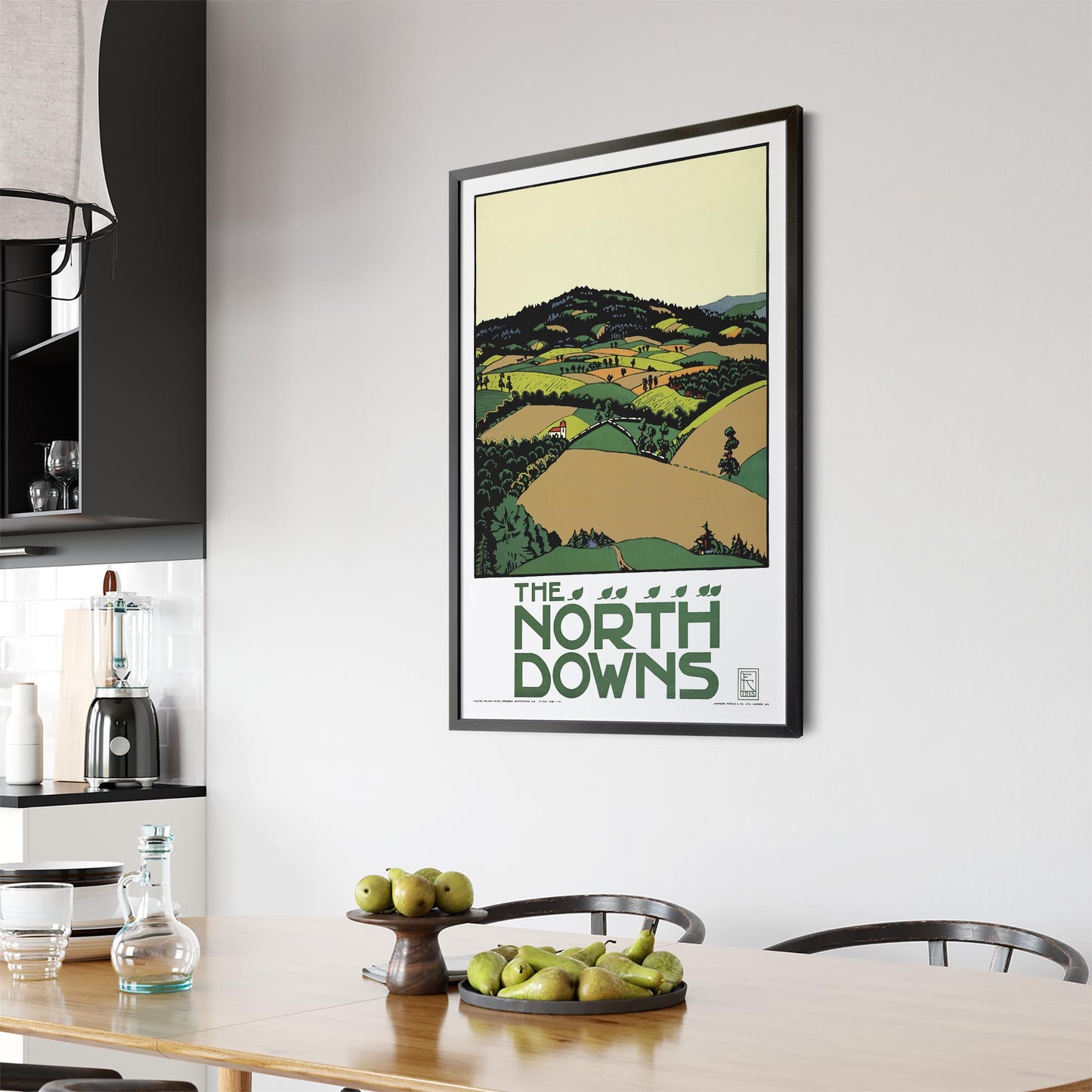 The North Downs Countryside, Britain | Framed Vintage Travel Poster