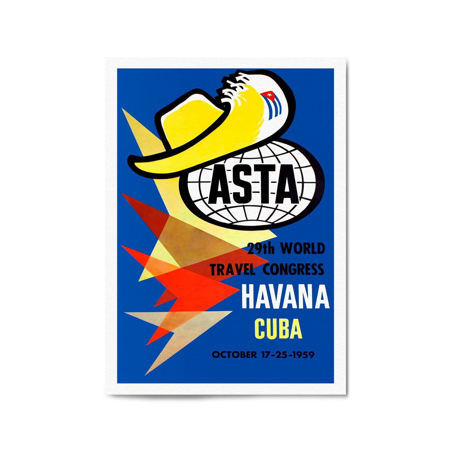 Havana, Cuba - ASTA 29th World Travel Congress 1959 | Framed Vintage Travel Poster