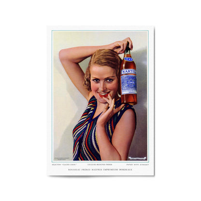 Martell Cognac Drink | Framed Vintage Poster