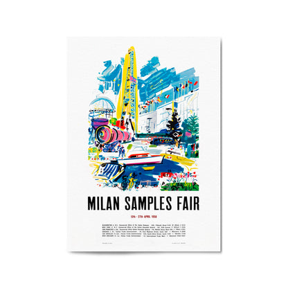 Milan, Italy "Milan Sample Fair" | Framed Vintage Travel Poster