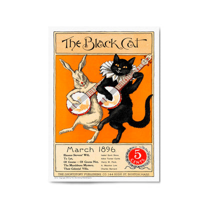 The Black Cat Shortstory Publishing | Framed Vintage Poster