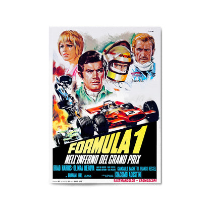 "Formula 1" Italian Motorsport Movie (Original Design) | Framed Vintage Poster