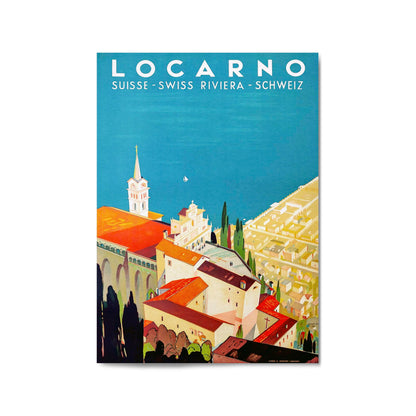 Locarno, Switzerland by Daniele Buzzi | Framed Vintage Travel Poster