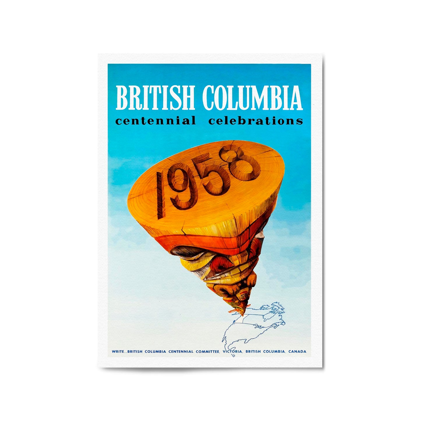 British Columbia, Canada Centennial Celebrations | Framed Vintage Travel Poster