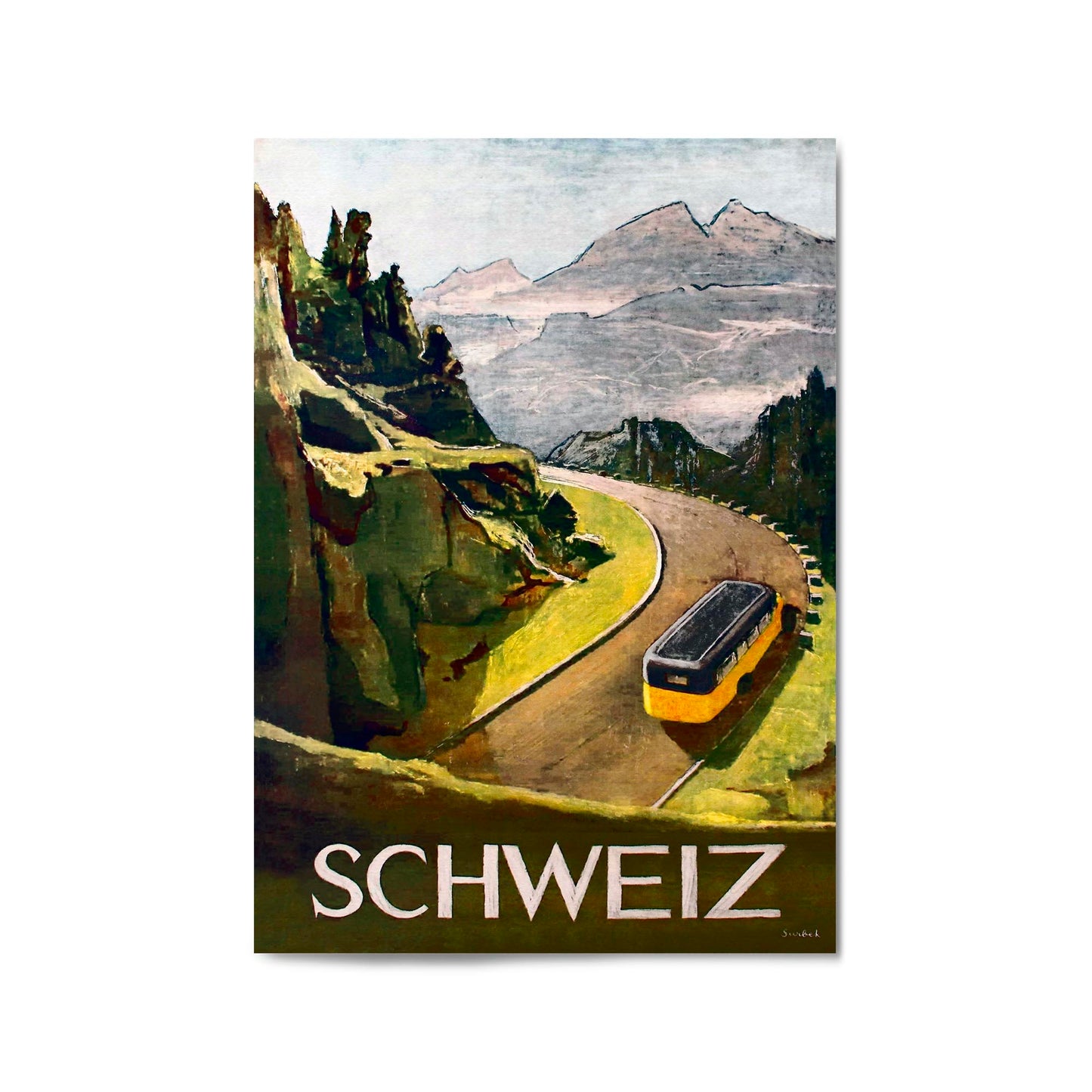 Switzerland by Victor Surbek | Framed Vintage Travel Poster
