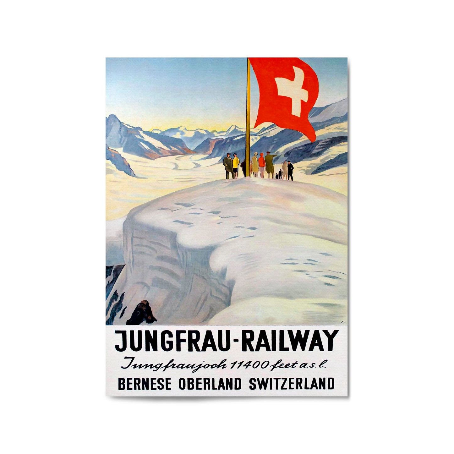 Jungfrau Railway, Switzerland | Framed Vintage Travel Poster