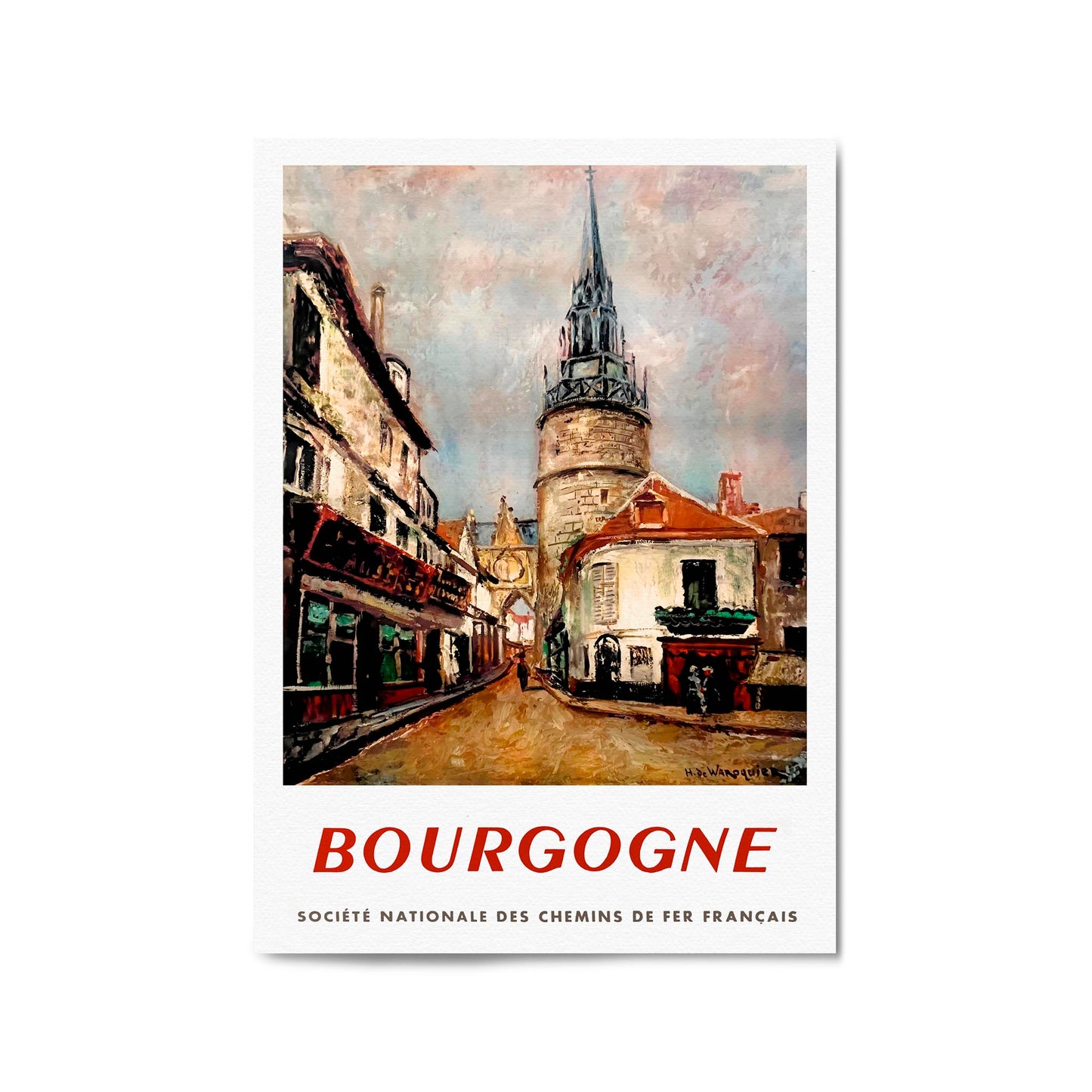 Bourgogne, France - French National Railway | Framed Vintage Travel Poster