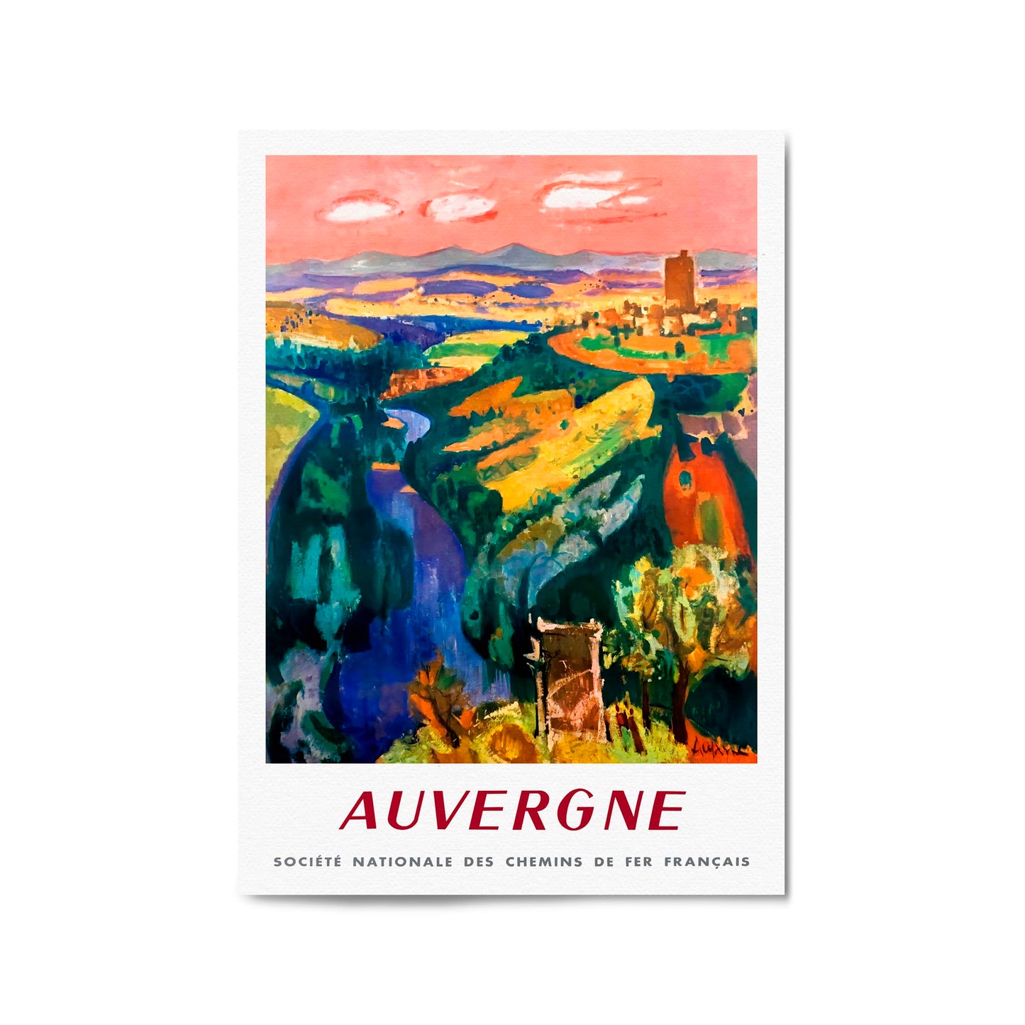 Auvergne, France - French National Railway | Framed Vintage Travel Poster