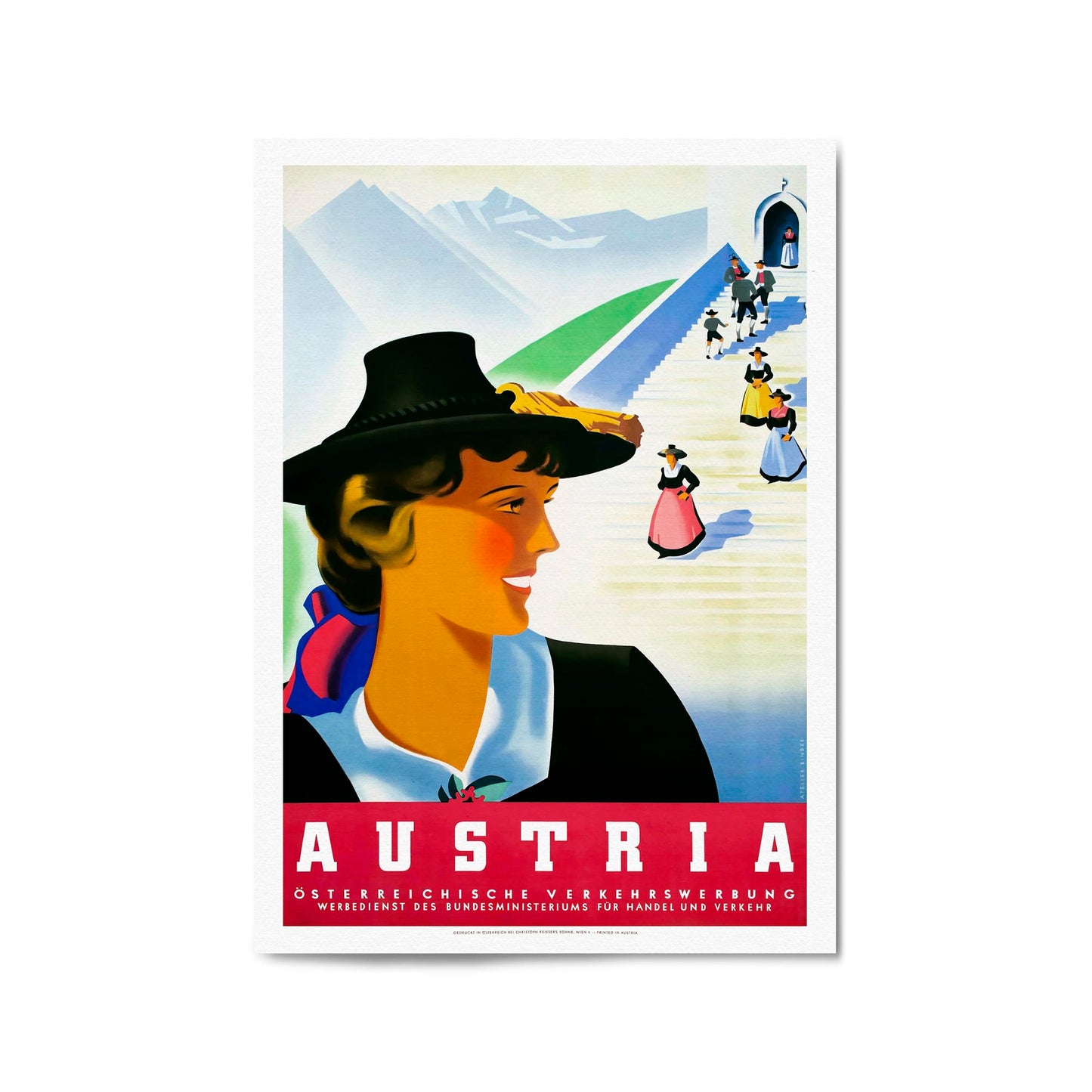 Austrian Traditions by Osterreichische Verkehrswerbung | Framed Vintage Travel Poster