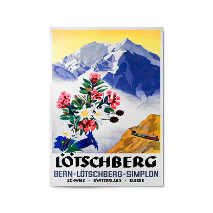 Lotschberg, Switzerland by Armin Bieber | Framed Vintage Travel Poster