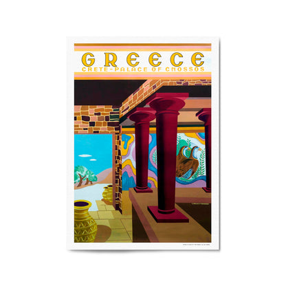 Crete, Greece "Palace of Cnossos" | Framed Vintage Travel Poster