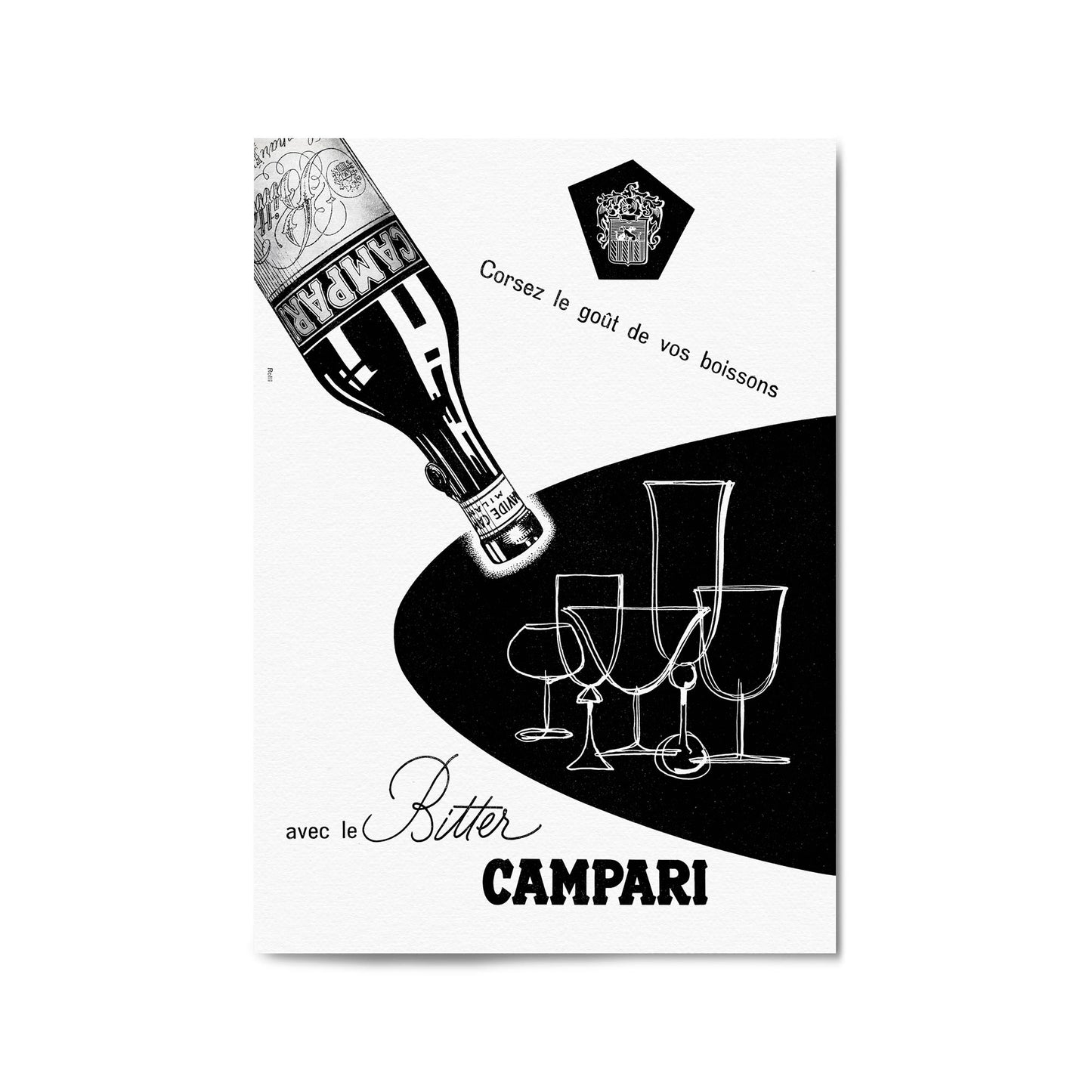 Bitter Campari by Rolli | Framed Vintage Poster