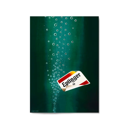 Eptinger Sparkling Water by Herbert Leupin | Framed Vintage Poster
