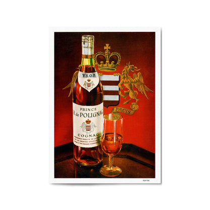 Prince Hubert de Polignac Cognac Drink | Framed Vintage Poster
