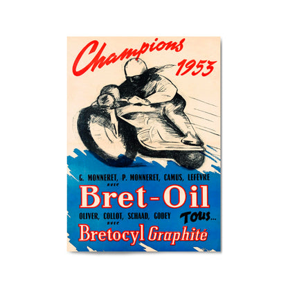Bret Oil Motor Racing | Framed Vintage Poster