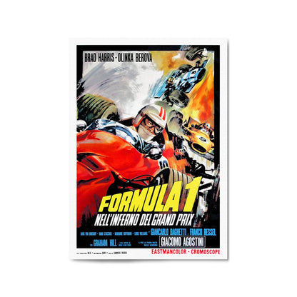 "Formula 1" Italian Motorsport Movie (Alt Design) | Framed Vintage Poster