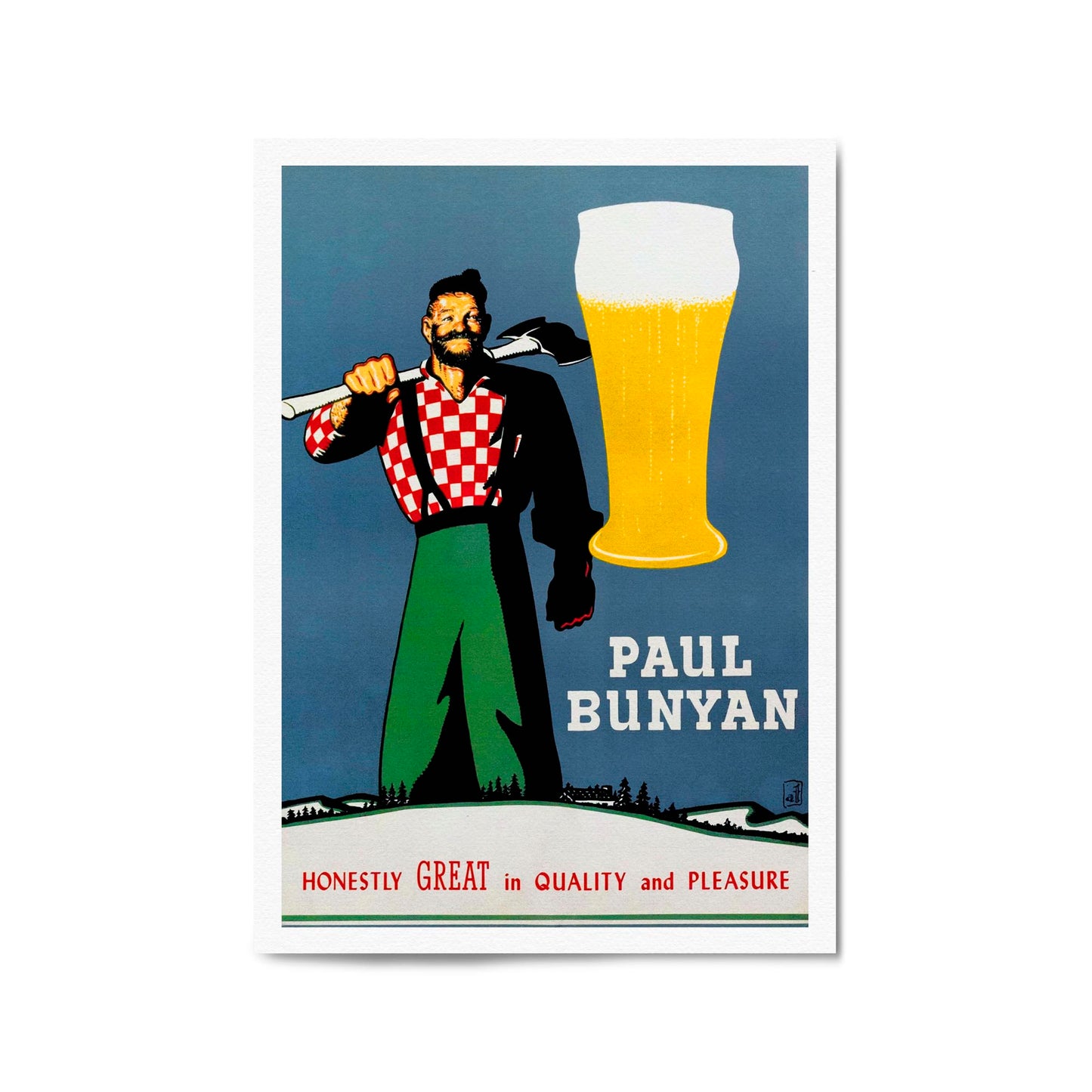 Paul Bunyan Beer | Framed Vintage Poster