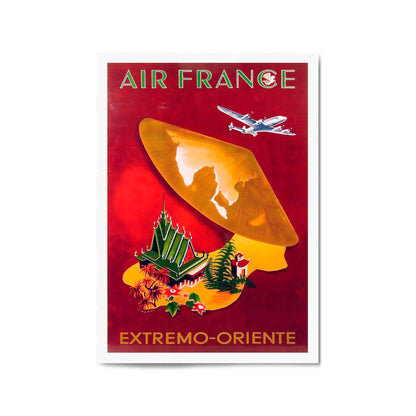 China by Air France by G. Dumas | Framed Vintage Travel Poster