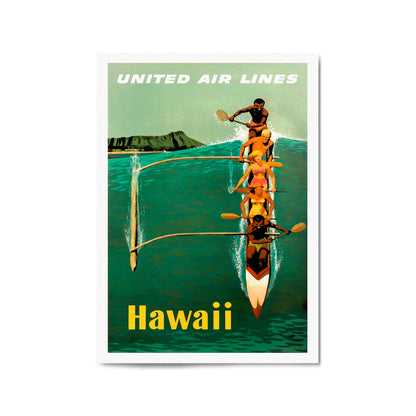 Hawaii, United States of America (United Air Lines) | Framed Vintage Travel Poster