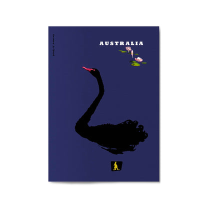 Black Swan Australian | Framed Vintage Travel Poster