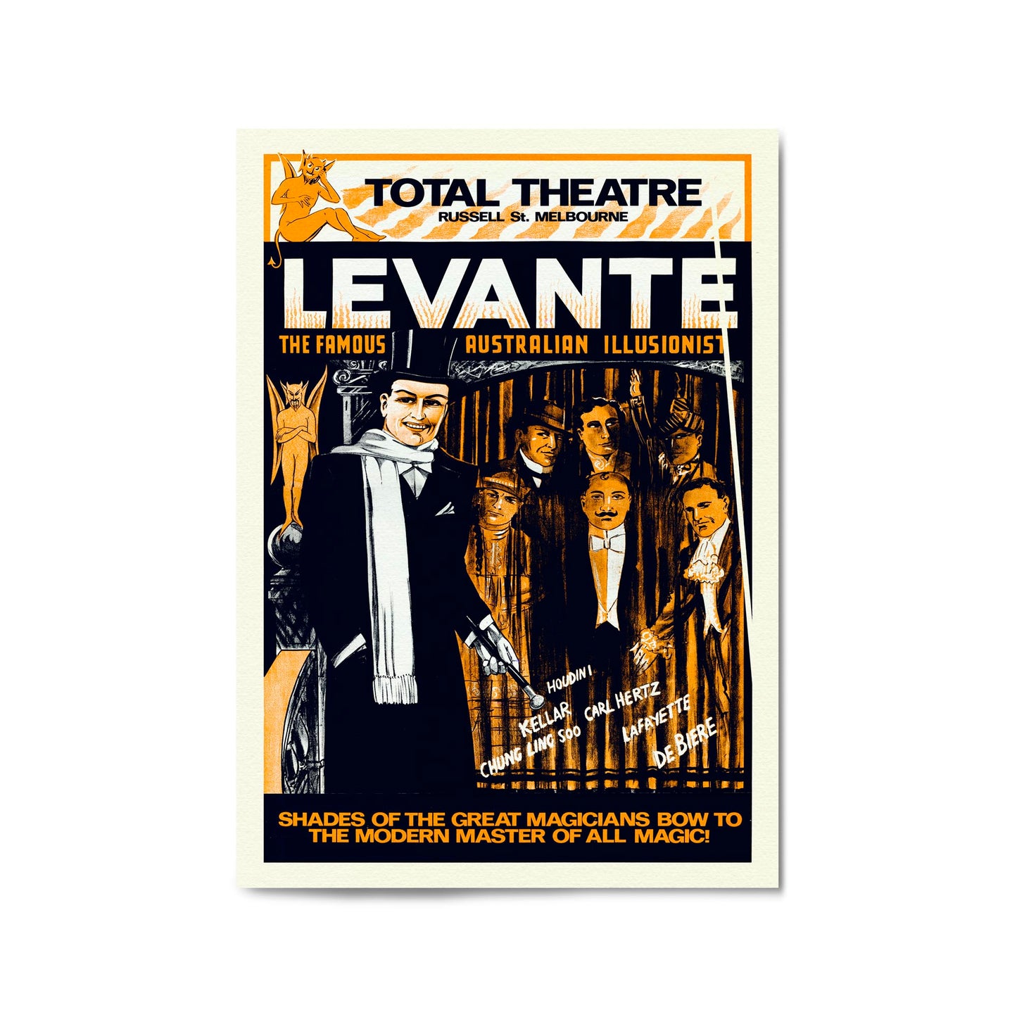 Levante "Total Theatre" Melbourne, Australia | Framed Vintage Poster