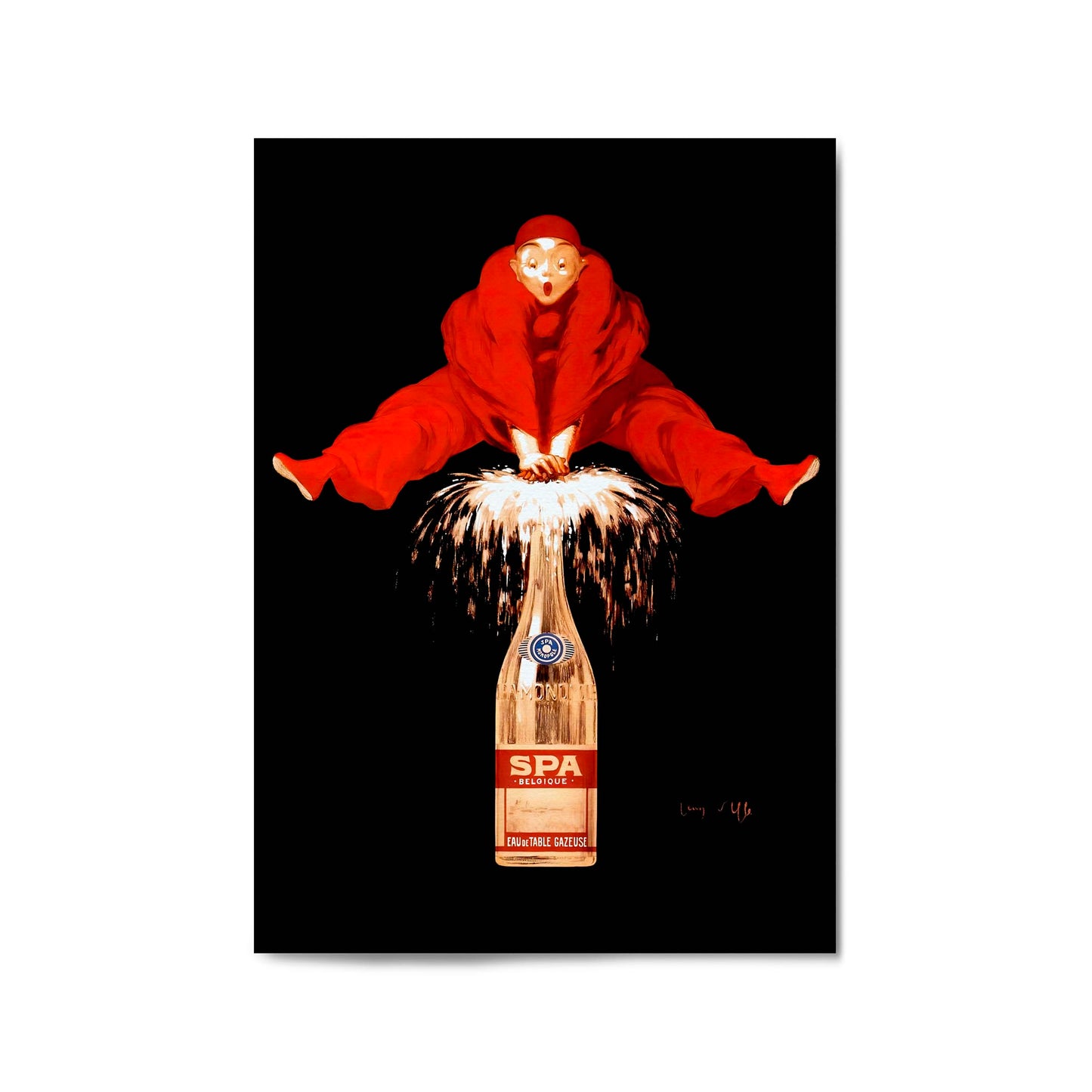 Spa Belgique | Framed Vintage Drink Poster