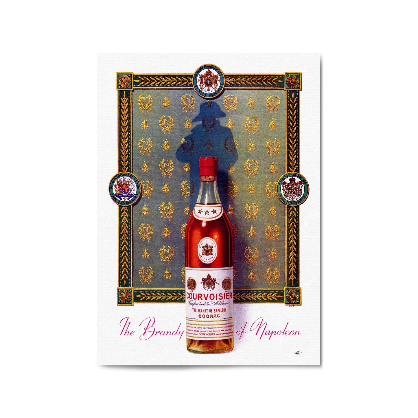 Courvoisier Cognac by Charles Lemmel | Framed Vintage Poster