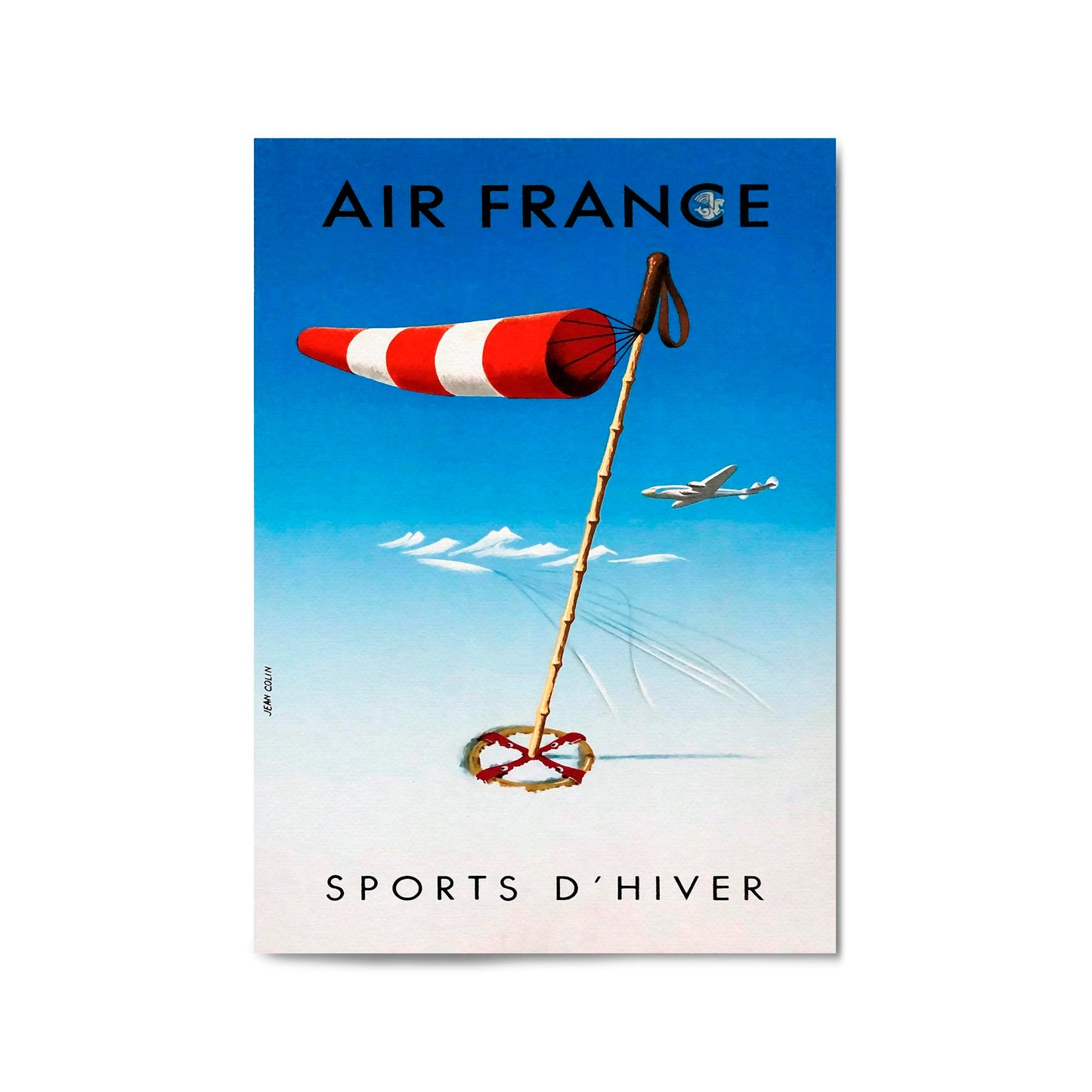 Air France - Winter Sports | Framed Vintage Travel Poster