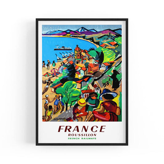 Roussillon, France by Francois Desnoyer | Framed Vintage Travel Poster