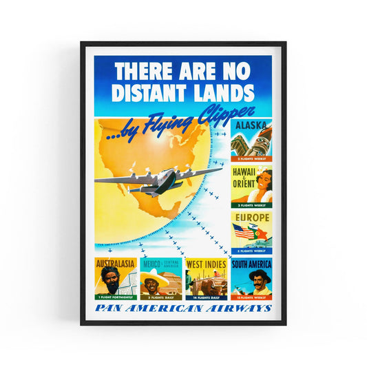 Pan American Airways "Distant Lands" | Framed Vintage Travel Poster