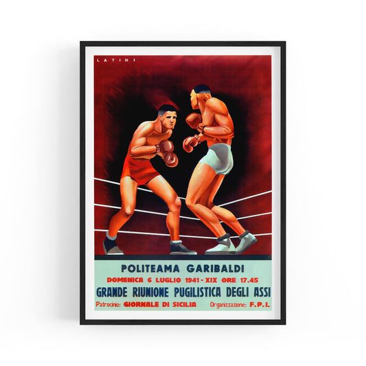 Politeama Garibaldi Boxing by Latini Sports | Framed Vintage Poster