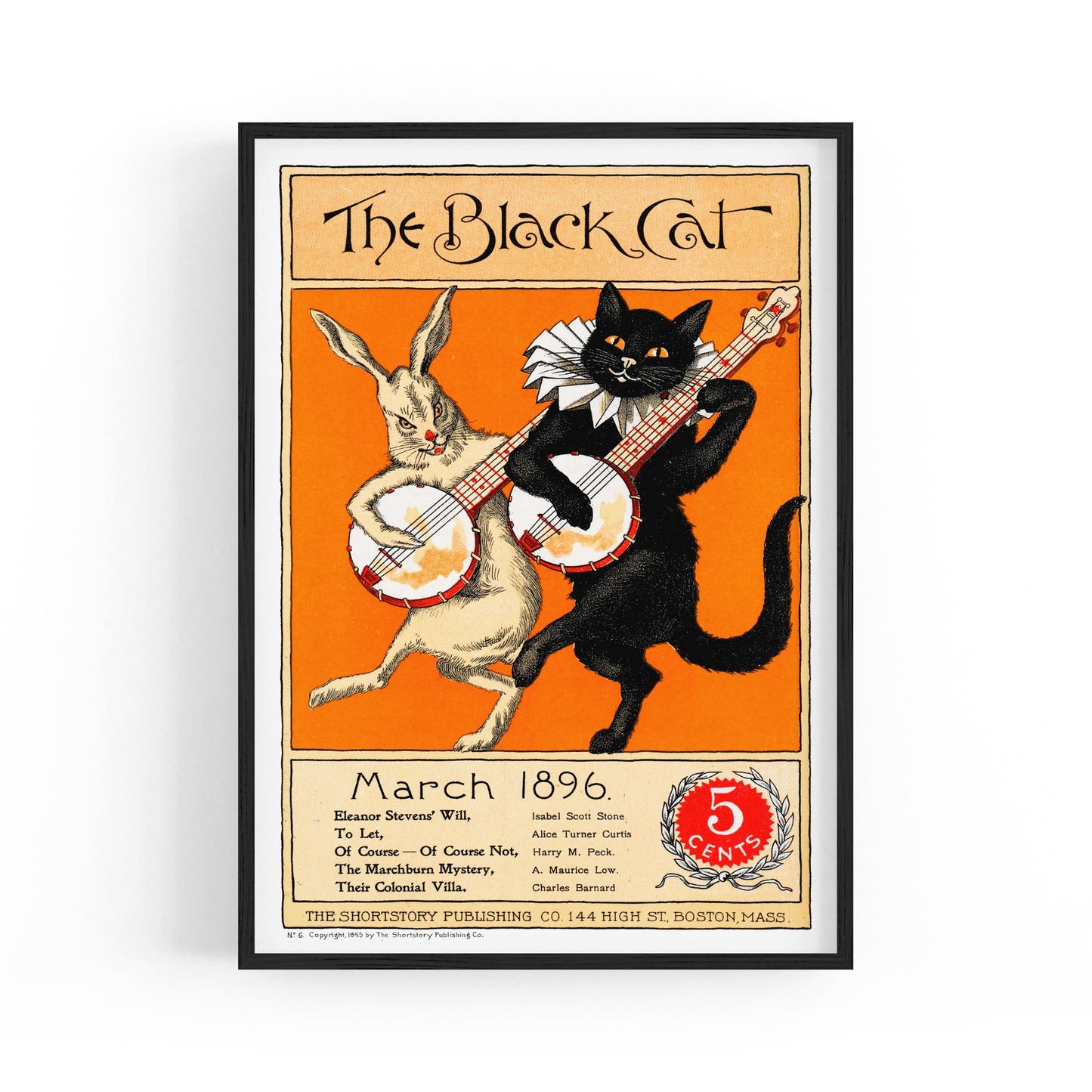 The Black Cat Shortstory Publishing | Framed Vintage Poster