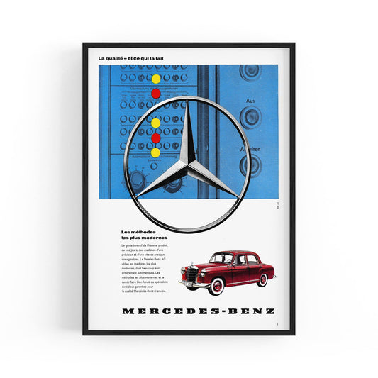 "Mercedes-Benz" French Car | Framed Vintage Poster
