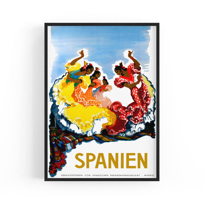 Flamenco Dancers, Spain | Framed Vintage Travel Poster