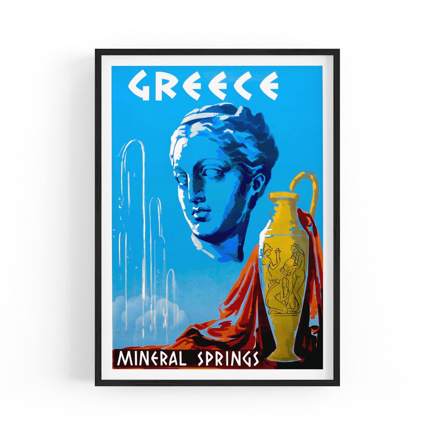 Mineral Springs, Greece | Framed Vintage Travel Poster