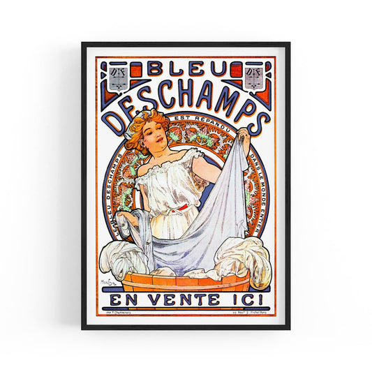 Bleu Dechamps by Alphonse Mucha Laundry | Framed Vintage Poster