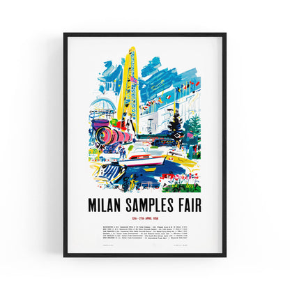 Milan, Italy "Milan Sample Fair" | Framed Vintage Travel Poster