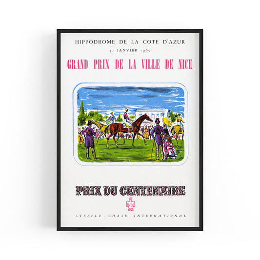 Grand Prix De La Ville De Nice French Horse Racing | Framed Vintage Poster