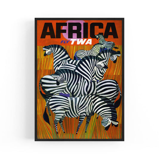 Africa fly TWA | Framed Vintage Travel Poster