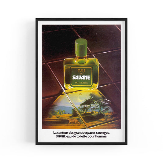 French Perfume "Eau De Savane" | Framed Vintage Poster