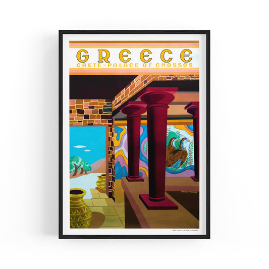 Crete, Greece "Palace of Cnossos" | Framed Vintage Travel Poster