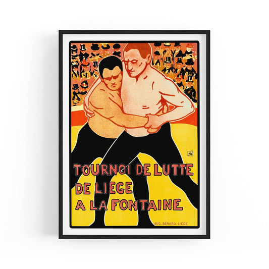 Wrestling Tournament by Armand Rassenfosse Sports | Framed Vintage Poster