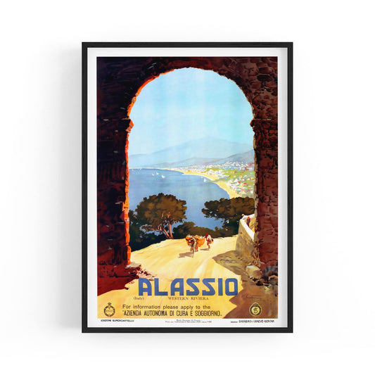 Alassio, Italy | Framed Vintage Travel Poster