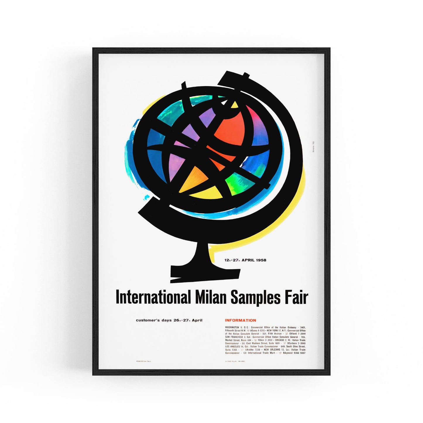 Milan, Italy "Milan International Sample Fair" | Framed Vintage Travel Poster