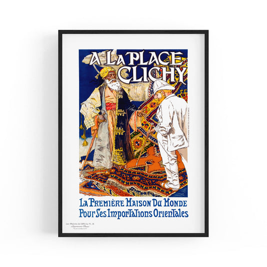 Oriental Importations "A La Place Clichy" French | Framed Vintage Poster