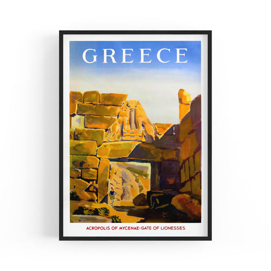 Mycenae, Greece | Framed Vintage Travel Poster