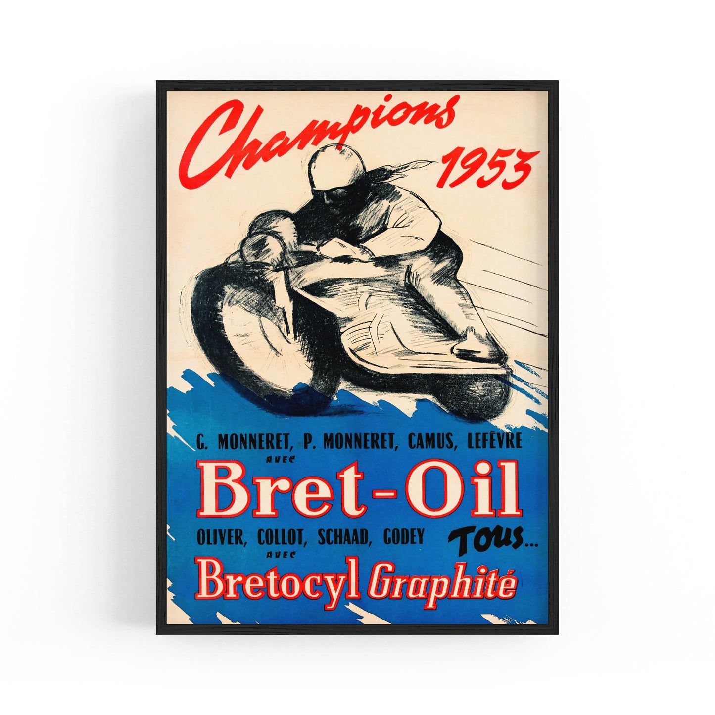 Bret Oil Motor Racing | Framed Vintage Poster