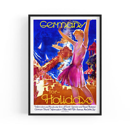 Coastal Region "Germany for Holidays" by B. Wulfsohn | Framed Vintage Travel Poster