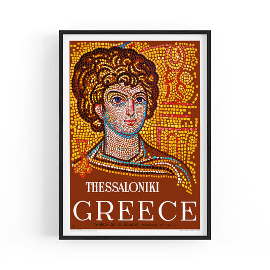 Thessaloniki, Greece "Church of St. George Mosaic" | Framed Vintage Travel Poster