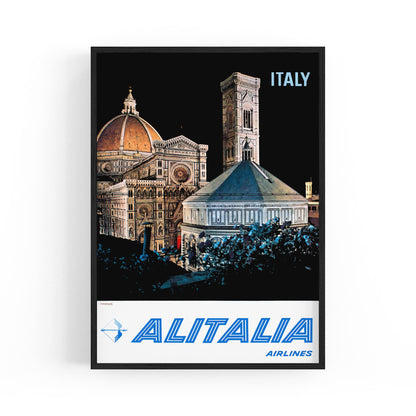 Florence, Italy "Alitalia Airlines" | Framed Vintage Travel Poster